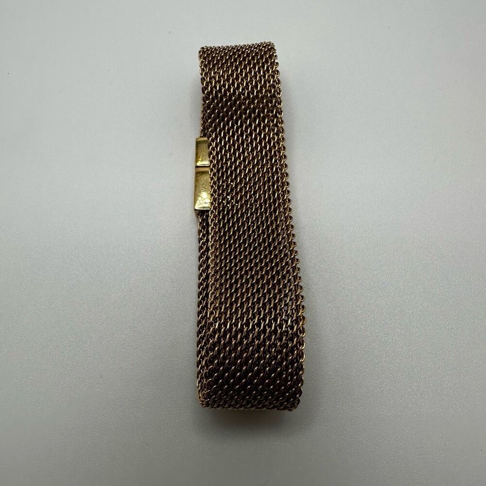 Gucci‎ Gold Tone Mesh Bracelet - Picture 6 of 8